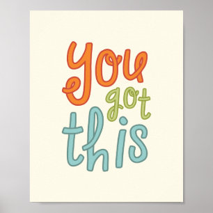 Du Schaffst Das, Niedliche Motivation Poster