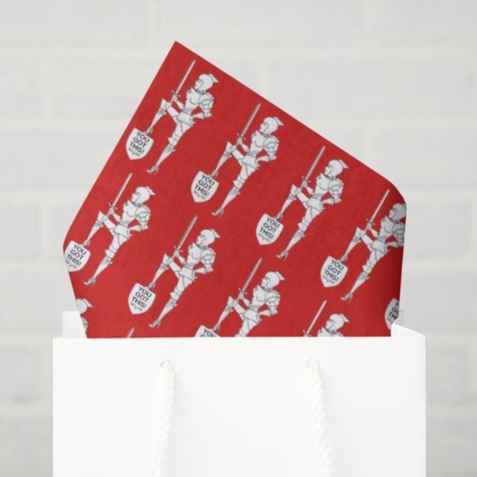 „Du schaffst das!““-Rüstung Seidenpapier (Geschenktüte)