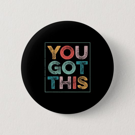 Du Schaffst Das Sagen Cool Motivierender Spruch  Button (Vorderseite)