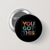 Du Schaffst Das Sagen Cool Motivierender Spruch  Button (Vorne & Hinten)