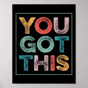 Du Schaffst Das Sagen Cool Motivierender Spruch  Poster