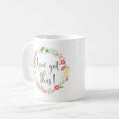 Du Schaffst Das Script | Blumenkranz Tasse (Vorderseite Links)