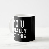 Du schaffst das total kaffeetasse (Vorderseite Links)
