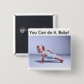 Du schaffst es, Baby! Button (Vorne & Hinten)