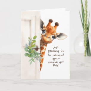 Du Schaffst Es Giraffe Ermutigungskarte Karte