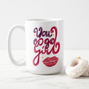Du schaffst es – Motivationsgeschenk für sie Kaffeetasse