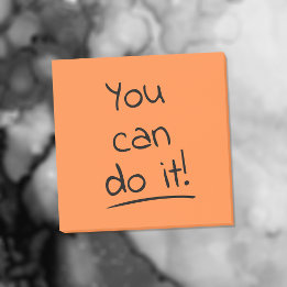Du schaffst es Motivierend Positiv Post-it Klebezettel
