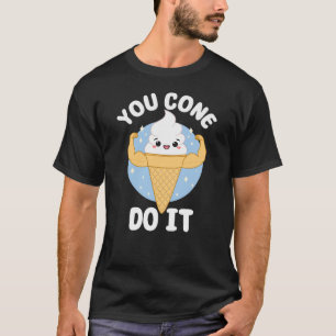 Du schaffst es Süße Kawaii-Essens-Wortspiel T-Shirt