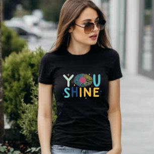 Du scheinst Minimalelegante Damen-T-Shirt T-Shirt