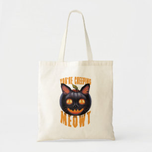 Du schleichst Meowt Halloween Black Cat Tragetasche