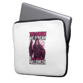 Du schreist wir Halloween Ghostface blutiges Messe Laptopschutzhülle (Vorderseite Links)