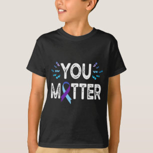 Du Selbstmordpräventions-Bewusstsein Shirt Lila Ba