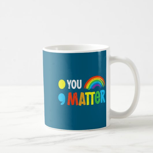 Du Semikolon Mental Health Krieger Solidarität  Kaffeetasse (Rechts)