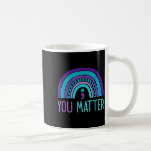 Du Semikolon Suizidprävention Lila Türkis Regenb Kaffeetasse