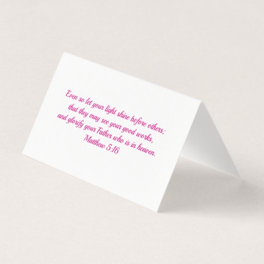 Du Shine | Mini Ermutigung & Danke Karte. (Rückseite)