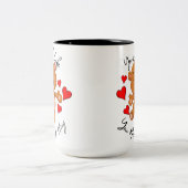 Du siehst aus, als hättest du ein dickes Teddybäre Zweifarbige Tasse (Mittel)