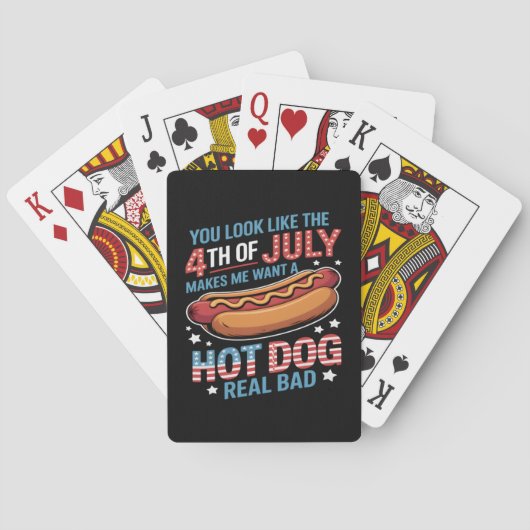Du siehst aus, als ob der 4. Juli mich Will.. Spielkarten (Rückseite)