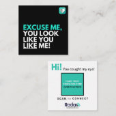 Du siehst aus, als ob du mich LIEBST Quadratische Visitenkarte (Vorne/Hinten)