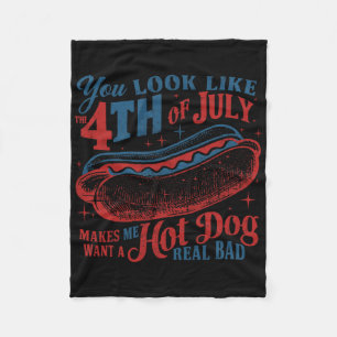 Du siehst aus wie der 4. Juli Hot Dog echt schlech Fleecedecke