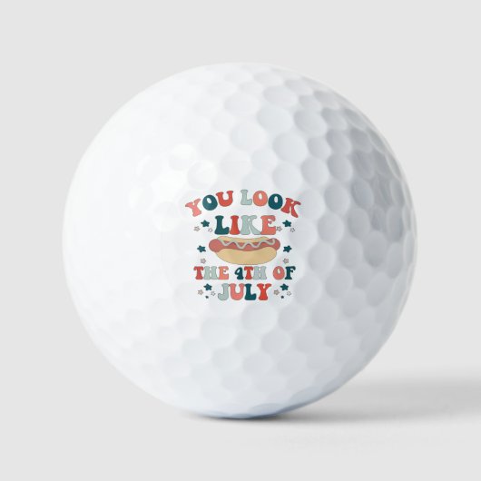 Du siehst aus wie der 4. Juli Hot Dog Patriotic Golfball (Vorderseite)
