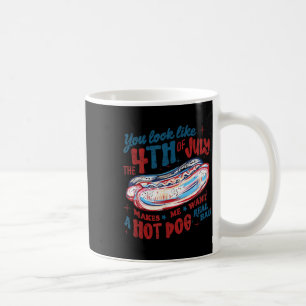 Du siehst aus wie der 4. Juli Hotdog Kaffeetasse