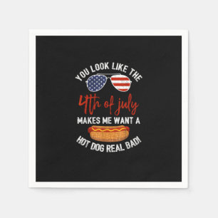 Du siehst aus wie der 4. Juli Patriotic Serviette