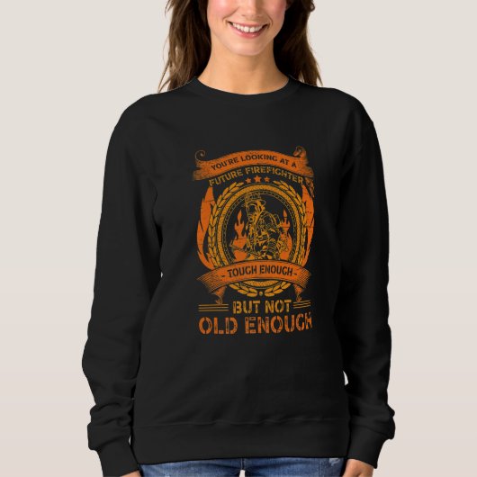 Du siehst einen zukünftigen Feuerwehrmann Notfall Sweatshirt (Vorderseite)
