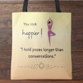 Du siehst glücklicher aus! Funny Yoga Tasche