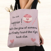 Du siehst glücklicher aus! Häkelhaken Tasche