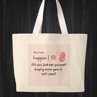 Du siehst glücklicher aus! Kaufen Sie mehr Sammelh Jumbo Stoffbeutel