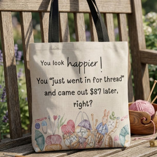 Du siehst glücklicher aus! Nähen des Crafter-Thema Tasche
