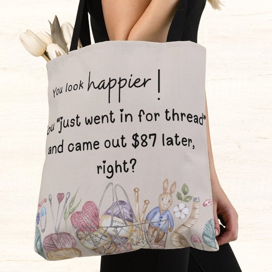 Du siehst glücklicher aus! Nähen des Crafter-Thema Tasche