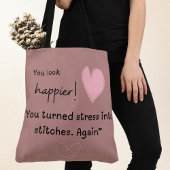 Du siehst glücklicher aus! Sie haben Stress in Sti Tasche