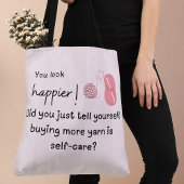 Du siehst glücklicher aus! Yarn-Spaß Tasche