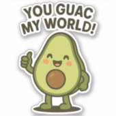 Du siehst meine Welt aus. Niedlich Funny Kawaii Av Aufkleber (Vorderseite)