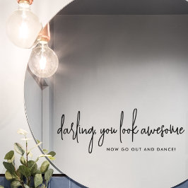 Du siehst Phantastisch Go Tanz Black Wedding Bad a Fensteraufkleber