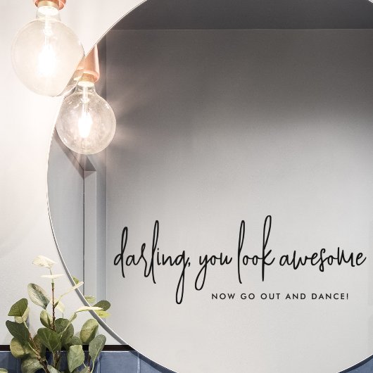 Du siehst Phantastisch Go Tanz Black Wedding Bad a Fensteraufkleber