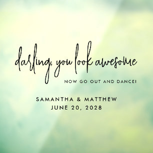 Du siehst Phantastisch Go Tanz Black Wedding Bad a Fensteraufkleber