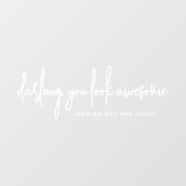 Du siehst Phantastisch Go Tanz Black Wedding Bad a Fensteraufkleber (Blatt)