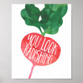 Du siehst radikal aus | Veggie Pun Kitchen Poster (Vorne)
