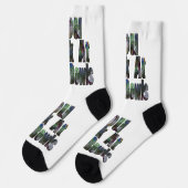 Du Sind zum Kotzen in Rasenschüsseln, Crews-Socken Socken (Linkes Detail)
