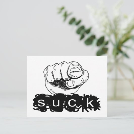 Du Sind zum Kotzen Postkarte (Stehend Vorderseite)