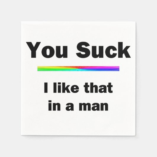 Du Sind zum Kotzen Serviette (Vorderseite)