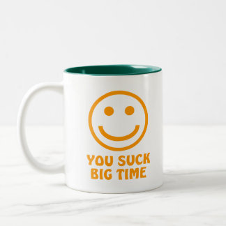 DU SIND ZUM KOTZEN ZEIT Kaffee-Tasse Zweifarbige Tasse