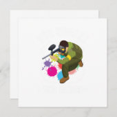 Du snooost dir ein Geschenk von Paintball-Spielerm Einladung (Vorne/Hinten)