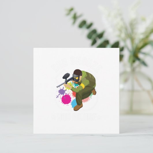 Du snooost dir ein Geschenk von Paintball-Spielerm Einladung (Stehend Vorderseite)