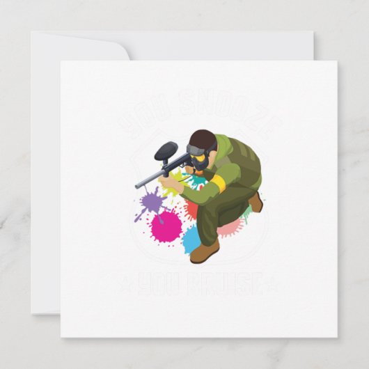 Du snooost dir ein Geschenk von Paintball-Spielerm Einladung (Vorderseite)