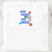 Du snooze you Bruise Paintball Woodsball Geschenk Rechteckiger Aufkleber (Tasche)