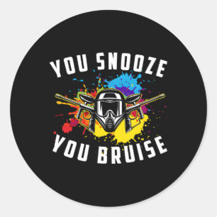 Du snooze you Bruise Youth Paintball Runder Aufkleber