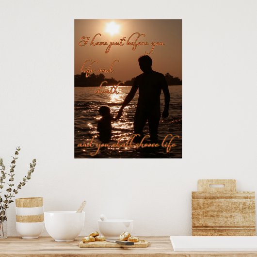 Du sollst das Leben wählen Poster (Küche)